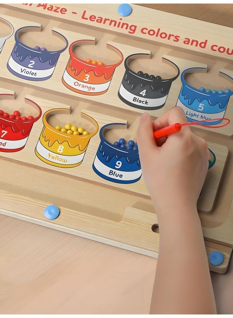 أَرَوْن Magnetic Number Maze Toy -Early Education, Logic Training and Fun for Kids (باللغة الإنجليزية) - Image 2