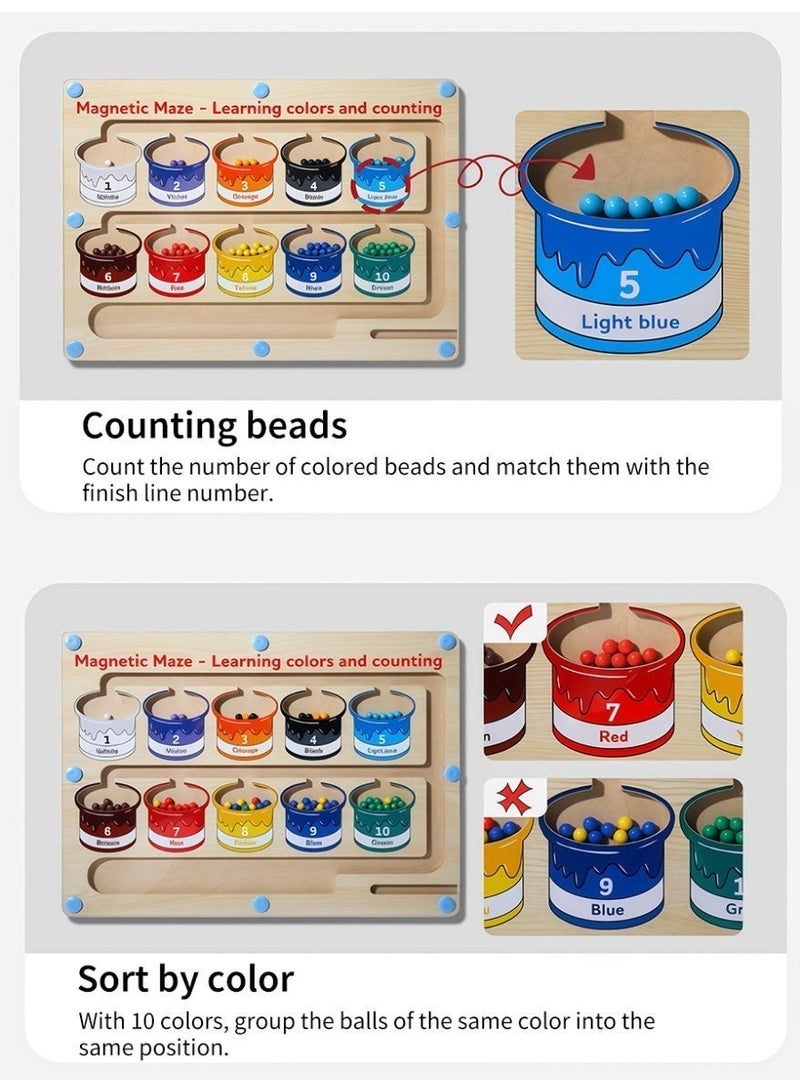 أَرَوْن Magnetic Number Maze Toy -Early Education, Logic Training and Fun for Kids (باللغة الإنجليزية) - Image 4