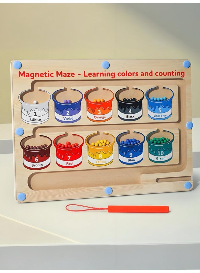 أَرَوْن Magnetic Number Maze Toy -Early Education, Logic Training and Fun for Kids (باللغة الإنجليزية) - Image 1