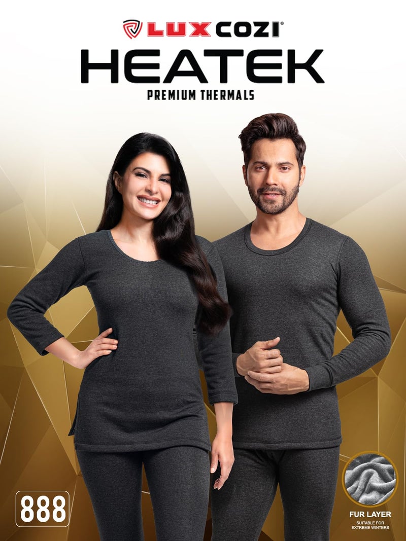 Lux Cozi HEATEK Men's Round Neck Blue Thermal Top_HEATEK_888_FSO_BLU_105_1PC - Image 4
