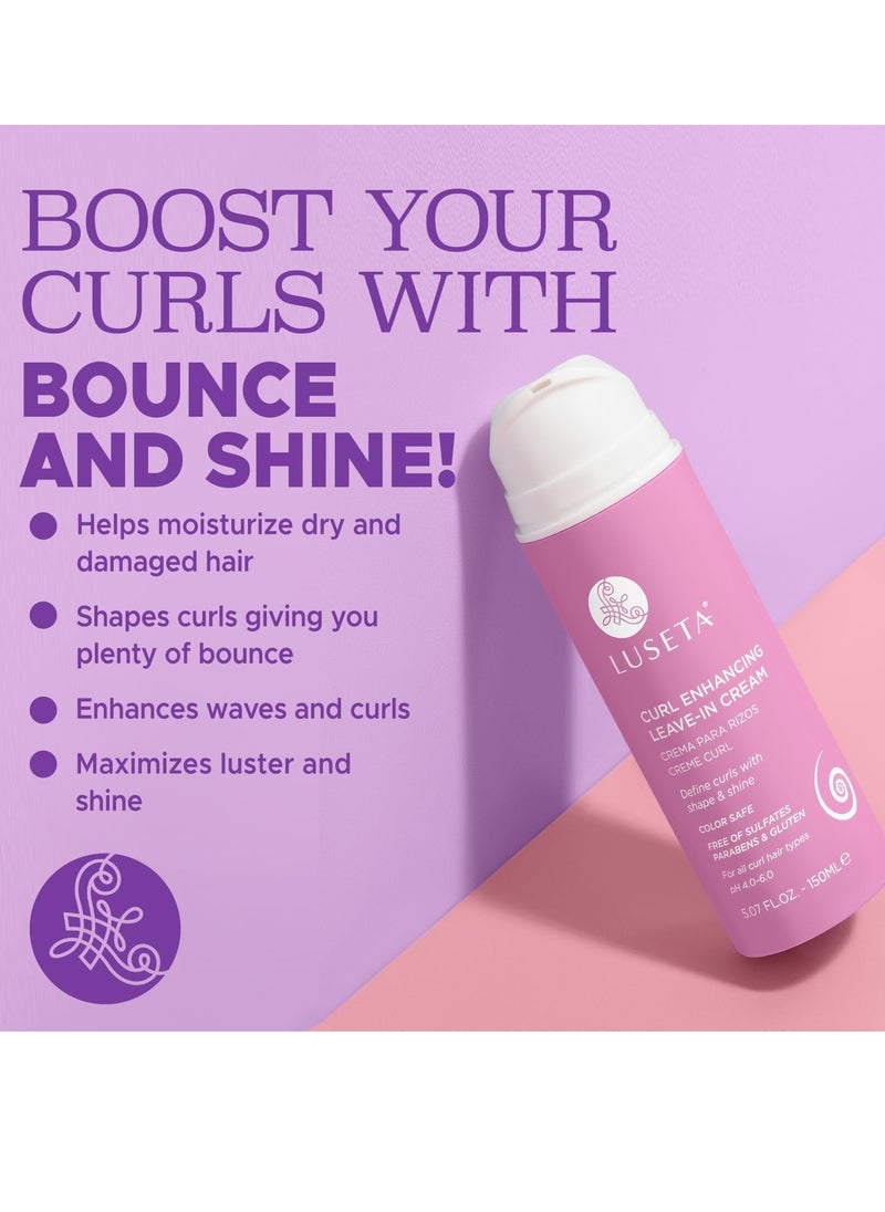 L LUSETA Luseta Curl Defining Cream Enhances Waves and Curls Hydrating and Moisturizing Leave in Cream for Curly Hair Frizz Control Add Shine Sulfate Free 5.07 oz  - Image 3