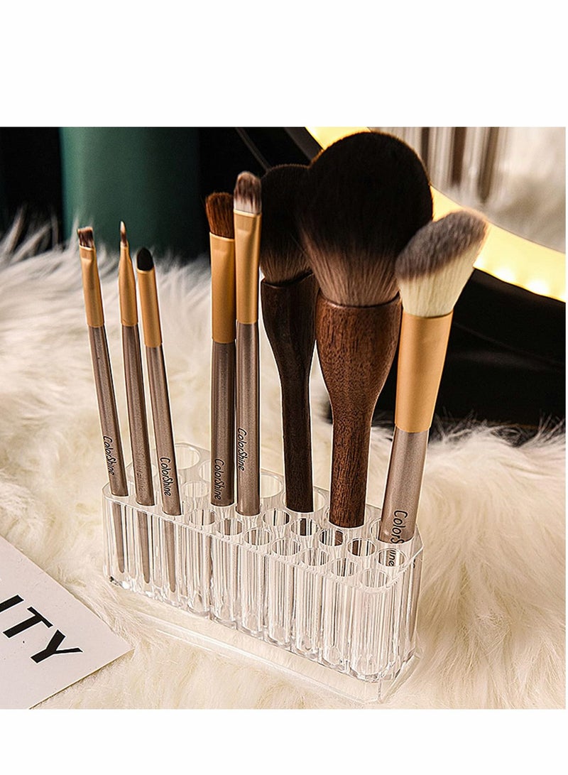 SYOSI Acrylic Makeup Brush Holder Nail Polish Organizer Clear Brushes Beauty Organizers and Cosmetic Display Storage Box - Image 2