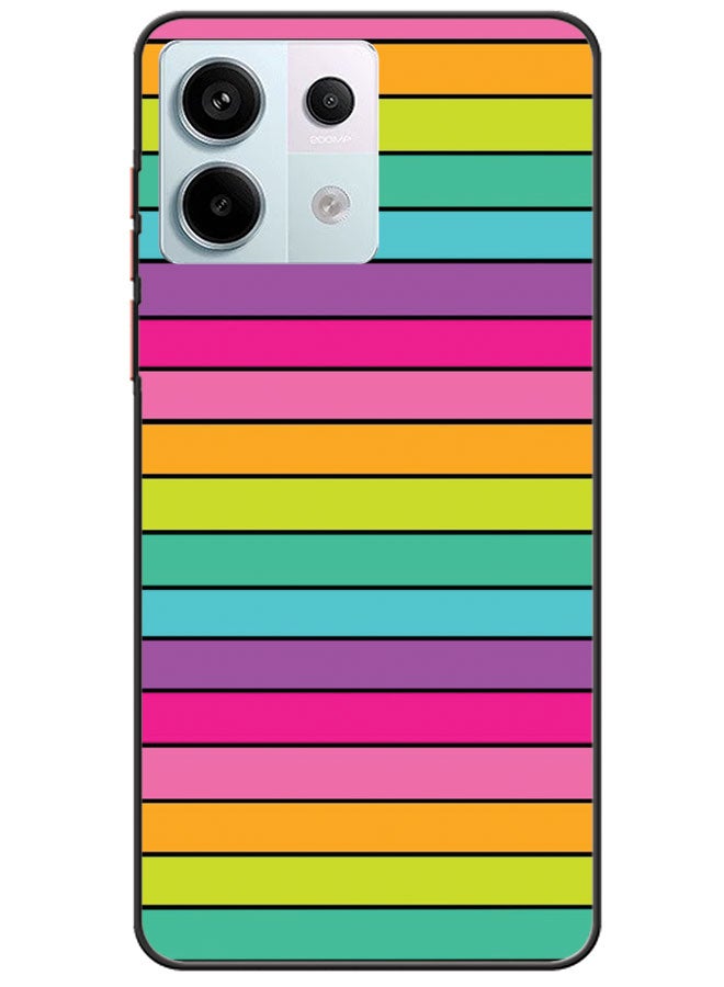 EYE CATCH Protective Case Cover For Xiaomi Redmi Note 13/ Note 13 Pro Multicolor Lines - Image 1