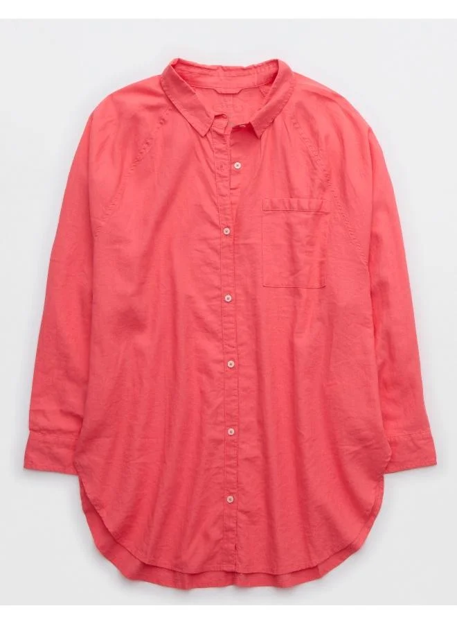 American Eagle Blend Cover Button Down Shirt