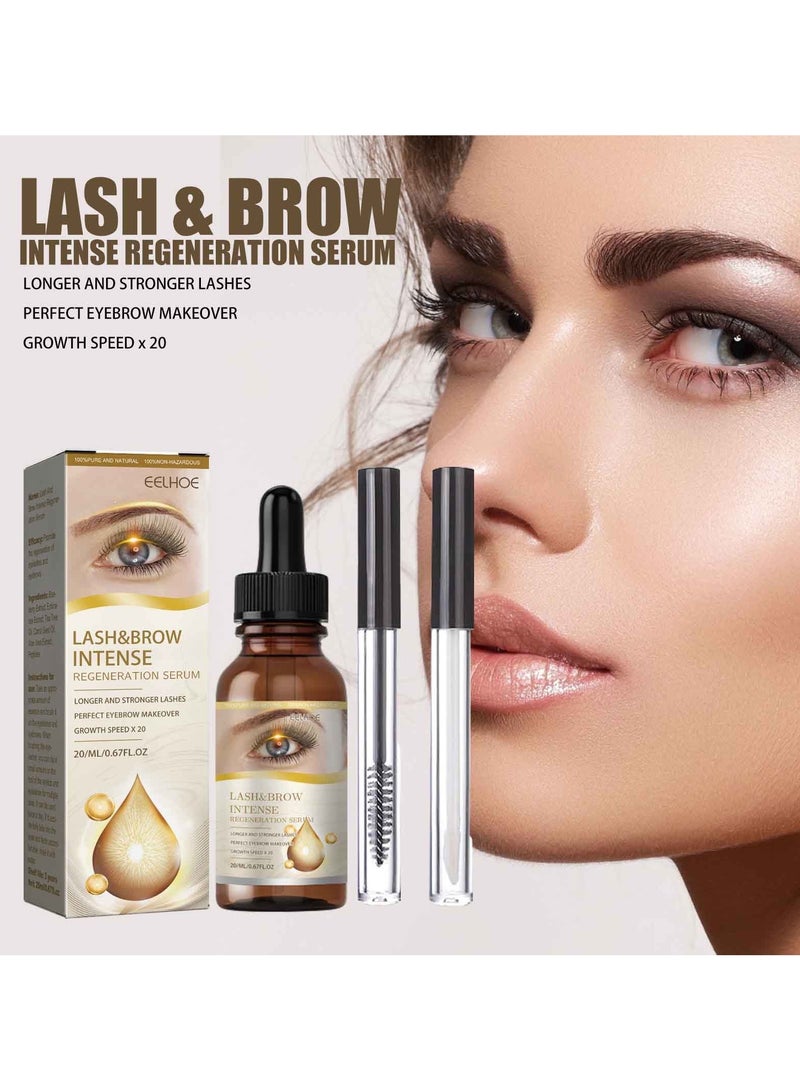 EELHOE Lash & Brow Intense Regeneration Serum,Eyelash Growth Serum, Stimulates Hair Follicle Cell Regeneration For Eyelash - Image 1