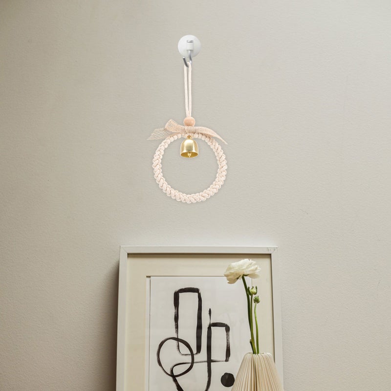 2pcs Woven Wall Decor Wall Ornament with Bell DIY Woven Pendant Kids Room Wall Pendant - Image 4
