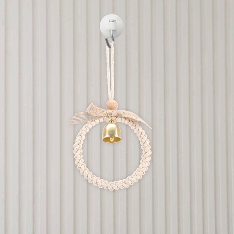 2pcs Woven Wall Decor Wall Ornament with Bell DIY Woven Pendant Kids Room Wall Pendant - Image 3