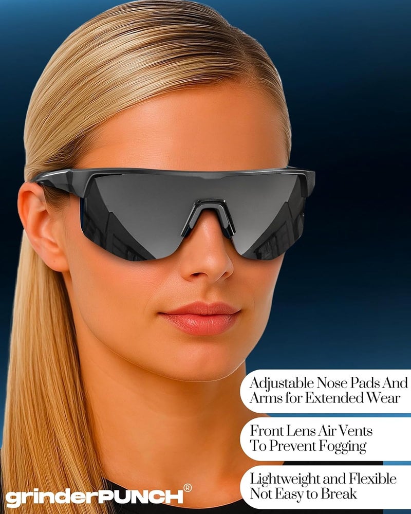 grinderPUNCH Running Baseball Sunglasses for Men Women Sports Cycling Glasses Softball Sunglasses UV400 Protection - Image 4