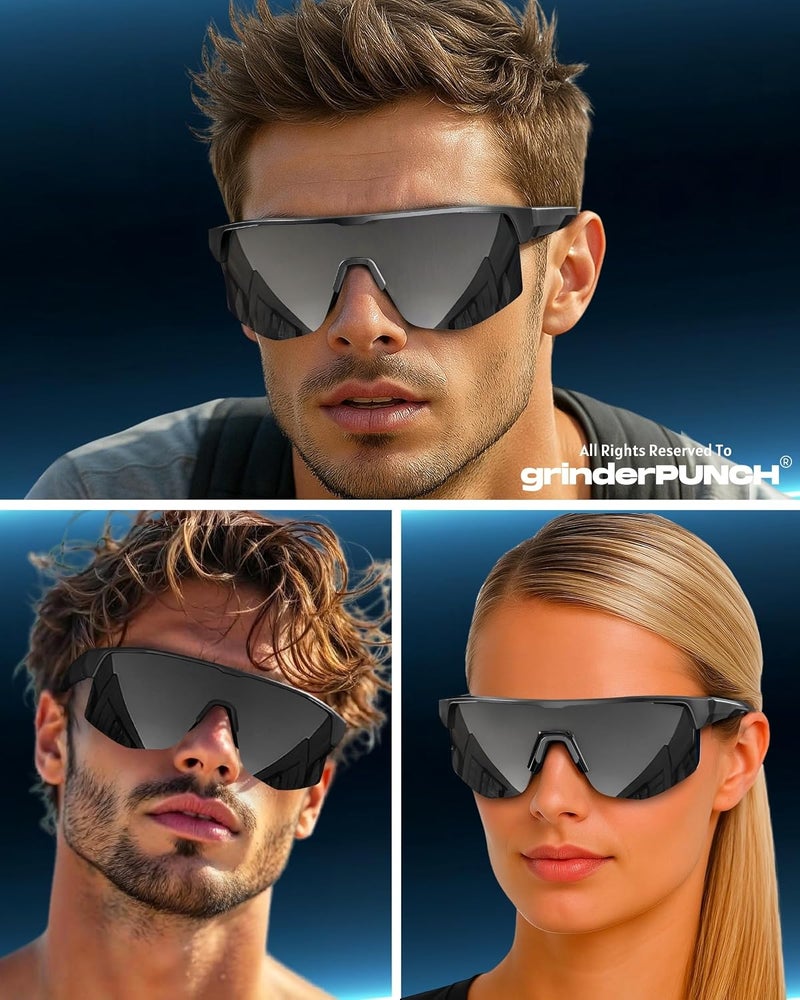 grinderPUNCH Running Baseball Sunglasses for Men Women Sports Cycling Glasses Softball Sunglasses UV400 Protection - Image 2