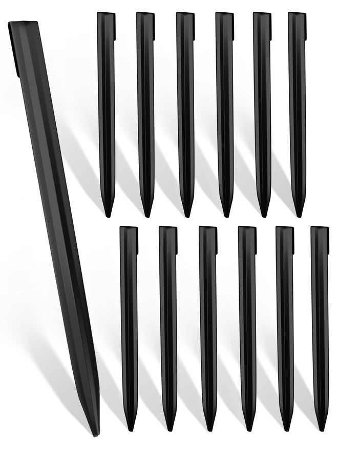 Worth Garden Metal Garden Edging 12" Stakes - Black - Image 1