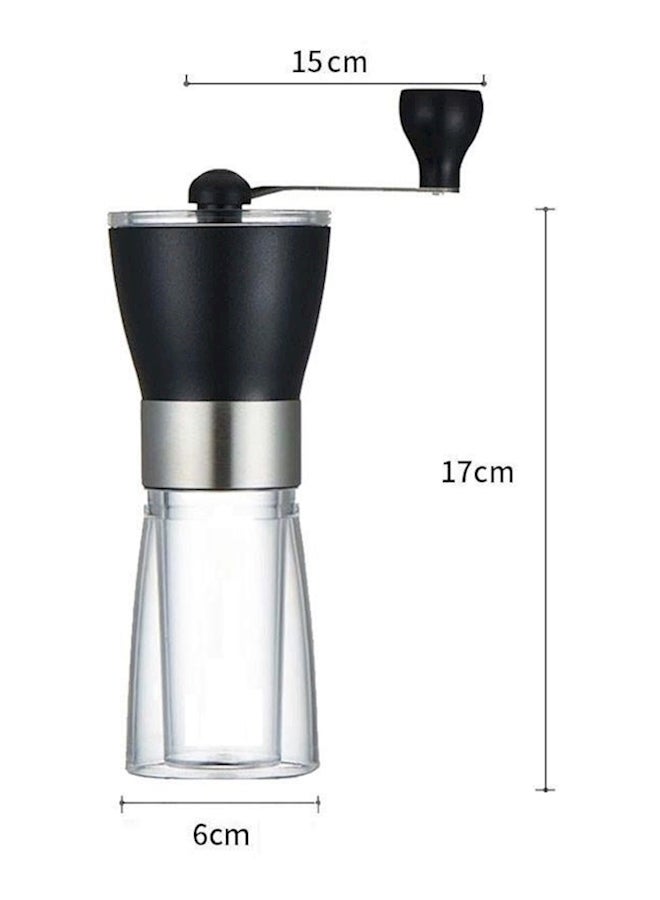 مطحنة قهوة يدوية مع حوامل متينة أسود / شفاف - Image 3