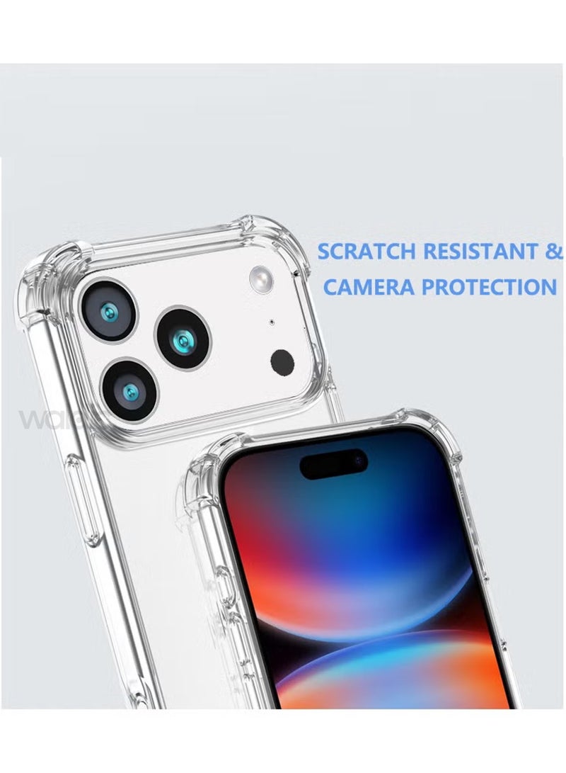Waldic Apple iPhone 17 Pro Case | Designed forApple iPhone 17 Pro Case | Slim Flexible TPU Airbag Bumper Shock Absorption Rubber Soft Silicone Case Cover Fit for Apple iPhone 17 Pro | Clear - Image 3