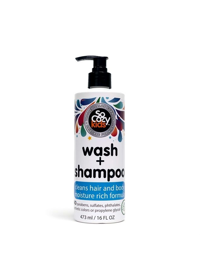 SO COZY SoCozy Wash + Shampoo For Kids Cleans Hair and Body, 16 Fl Oz - Image 1