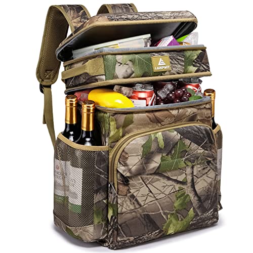 Laripwit 54 Cans Backpack Cooler Insulated Leak-Proof Camo Cooler Backpack Double Deck Lunch Backpack for Men Women - Perfect Tactical Soft Cooler Bag for Camping, Picnic, Beach, Hiking - Image 1