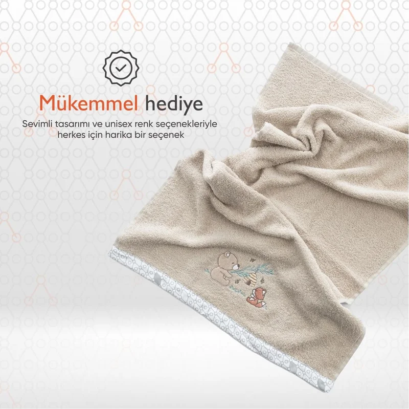 Gezenbebe Hero Embroidered Baby Kids Hand & Head Towel (50x90) Teddy