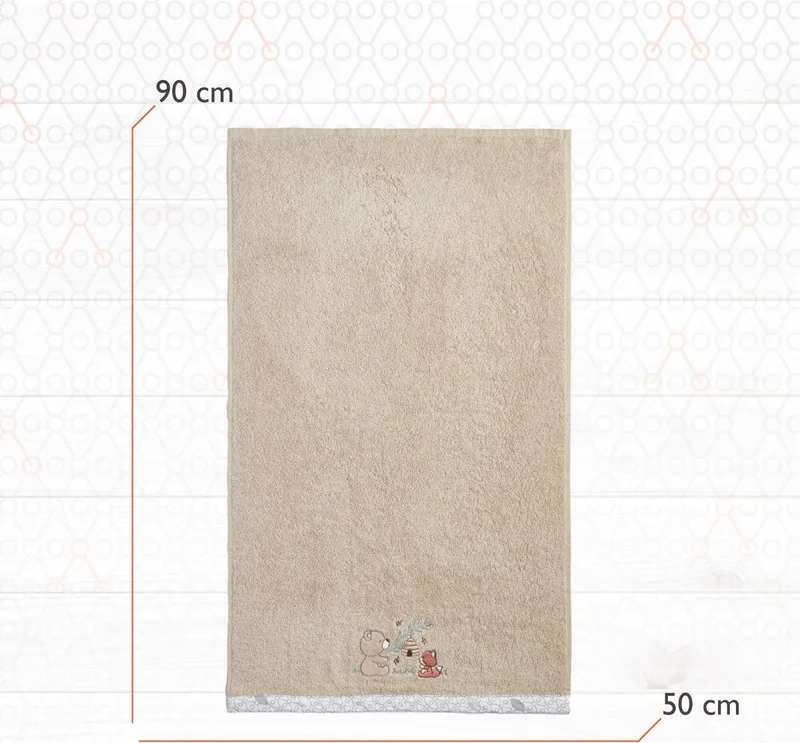 Gezenbebe Hero Embroidered Baby Kids Hand & Head Towel (50x90) Teddy