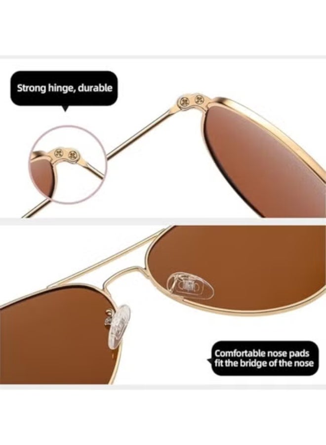 سيجنتشر نظارة شمسية أفياتور 3025 001/33 لون ذهبي مقاس العدسة 58 ملم - Image 2