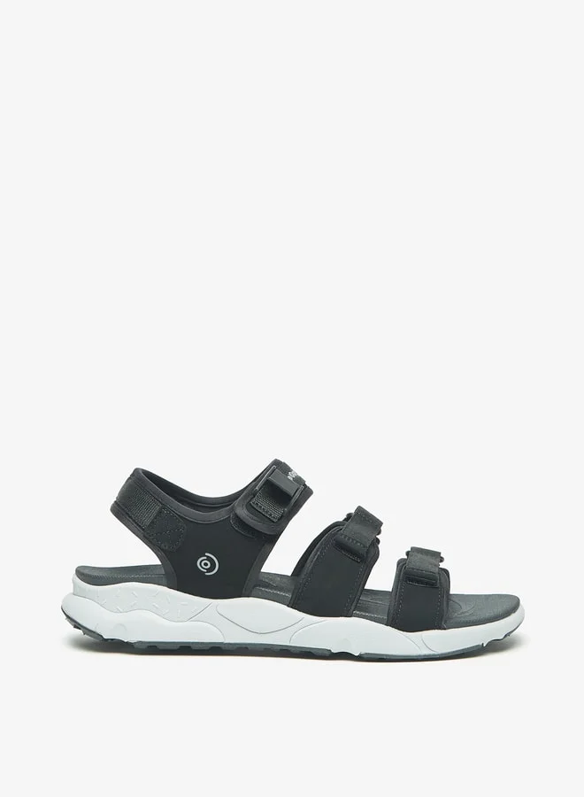 Le Confort Men Textured Sandals with Hook and Loop Closure