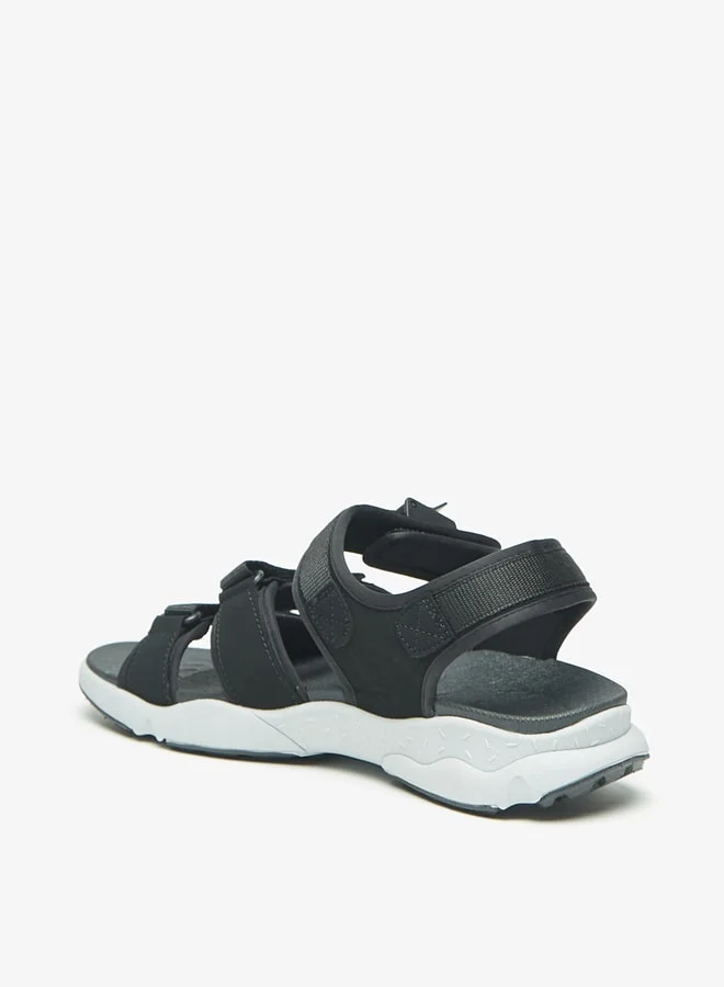 Le Confort Men Textured Sandals with Hook and Loop Closure