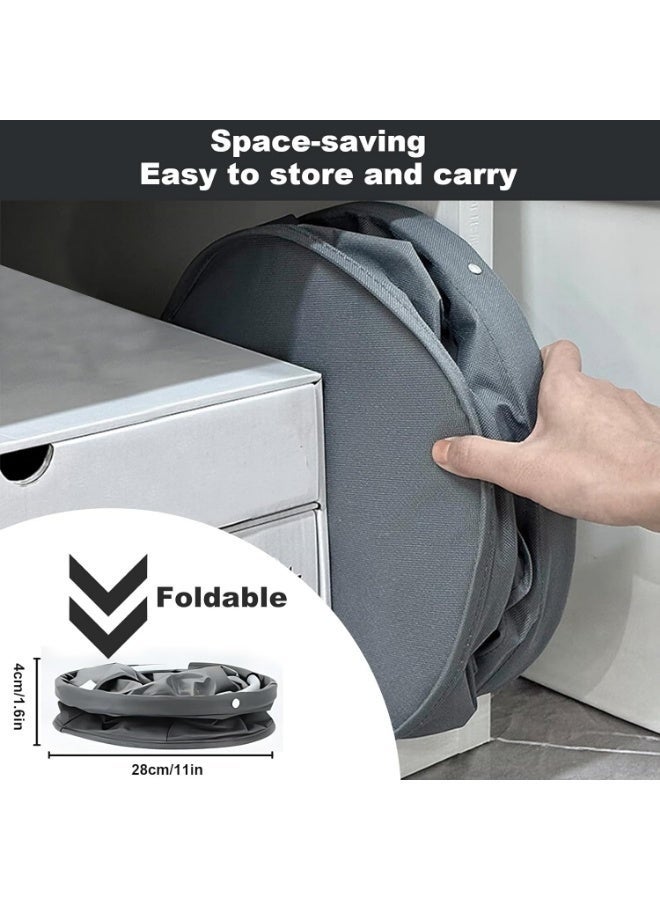 17L Cleaning Tool Storage Basket, Foldable Cleaning Supply Caddy, Cleaning Caddy Cleaning Products Organizers, Portable Multi Cleaning Bucket Bag for Home, Garden (Dark Grey) - Image 5