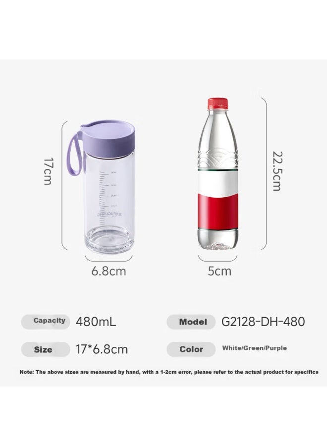 Tomimitsu Fuguang Pure Glass Cup High Borosilicate Glass Water Cup Portable Milk Coffee Tea Cup For Women With High Appearance Value 480ml - Image 1