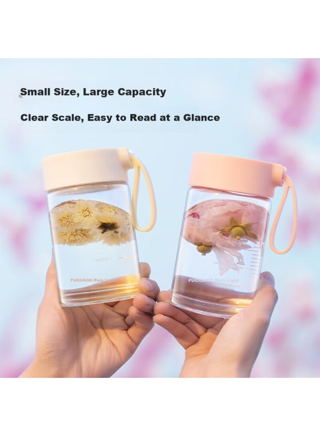 Tomimitsu Fuguang Pure Glass Cup High Borosilicate Glass Water Cup Portable Milk Coffee Tea Cup For Women With High Appearance Value 480ml - Image 2
