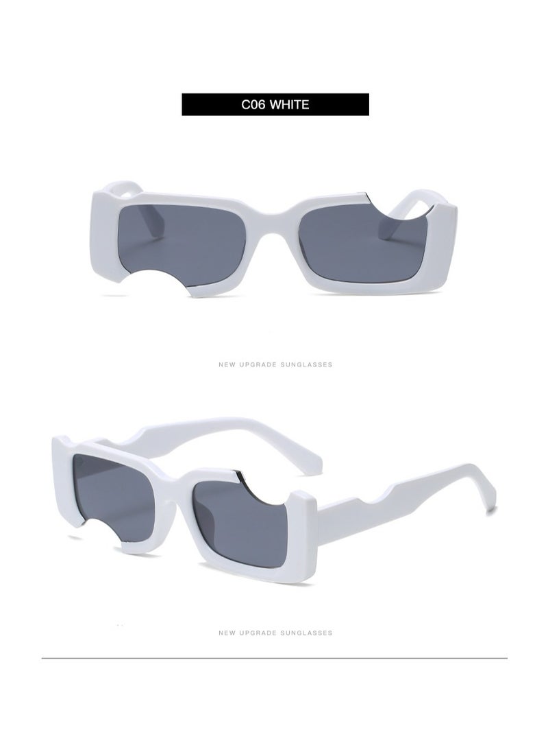Women Men Rectangle Small Irregular Sunglasses UV Protection