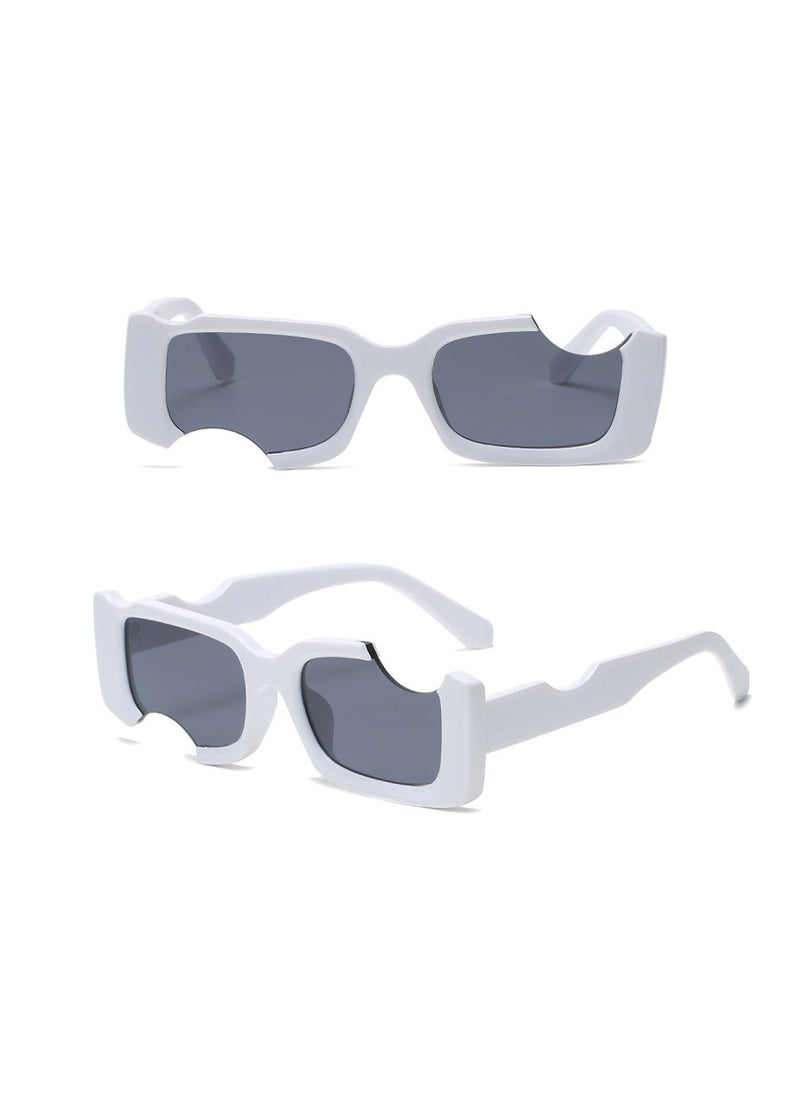 Women Men Rectangle Small Irregular Sunglasses UV Protection