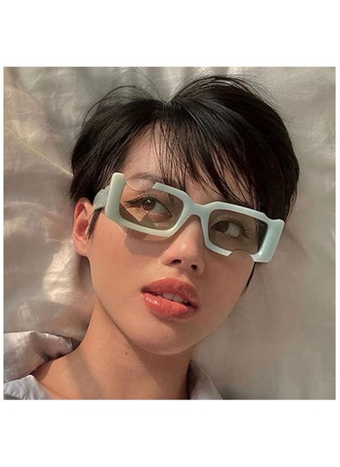 Women Men Rectangle Small Irregular Sunglasses UV Protection