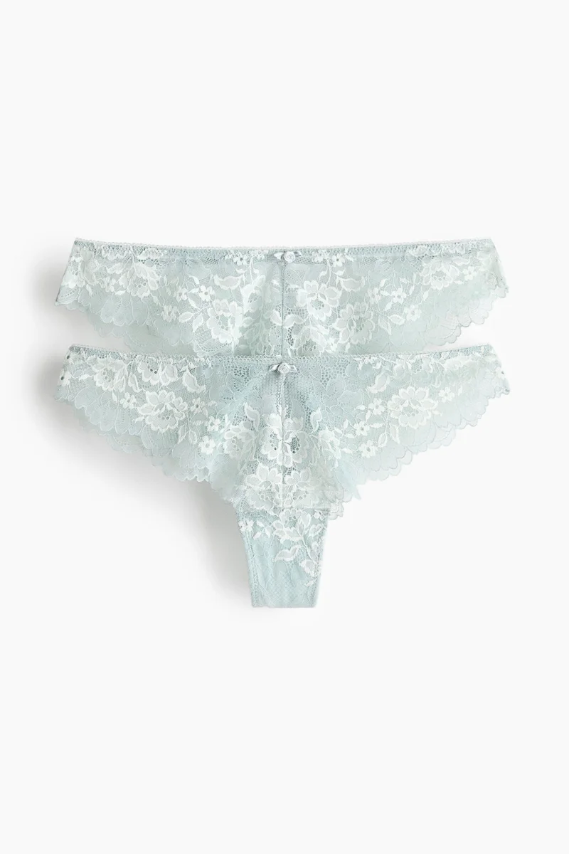 H&M 2-pack lace Brazilian briefs