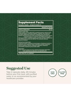 global healing center Global Healing Floratrex Probiotic Blend Supplement With Prebiotics For Healthy Digestion, Support Digestive Tract, And Normal Immune System - Men & Women - 75 Billion Cfu, 25 Strains, 60 Capsules  - Image 2