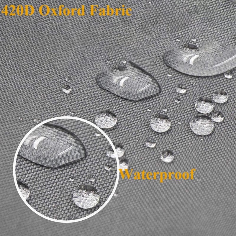 Skyour Patio Furniture Sectional Couch Sofa Cover Skyour Gray Weatherproof Heavy Duty 420D Oxford Outdoor L Shaped Sectional Garden Rattan Corner Sofa Furniture Protector Covers (Left Side Long: 112x87in) - Image 3