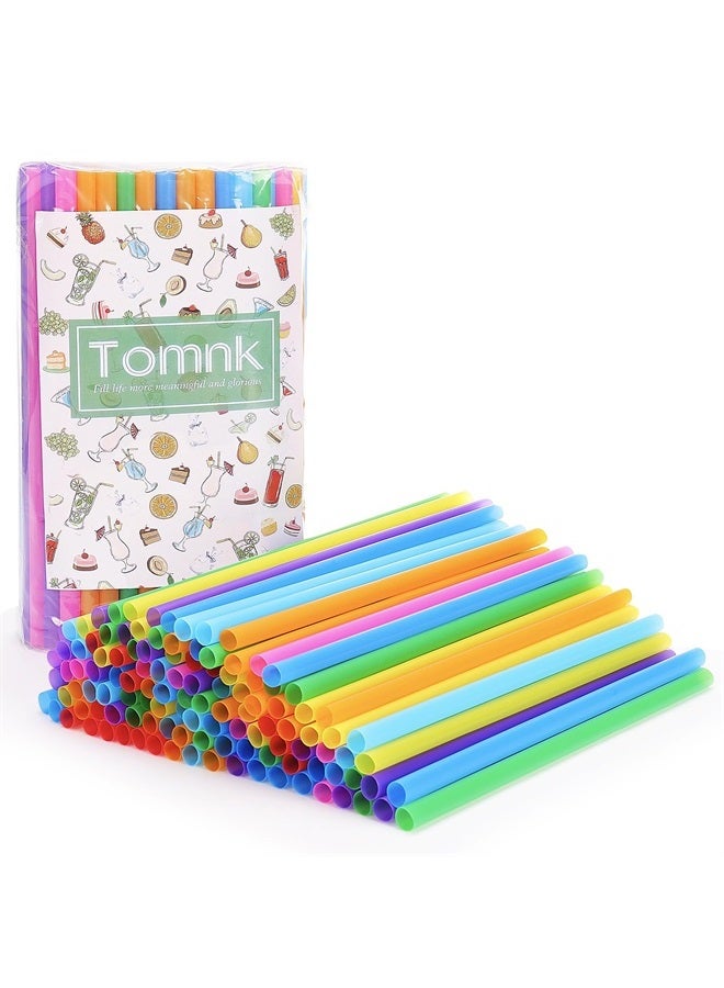 Tomnk 120 Pack Smoothie Straws, 10.3 Inches Plastic Straws Disposable, Drinking Straws Assorted Colors - Image 5