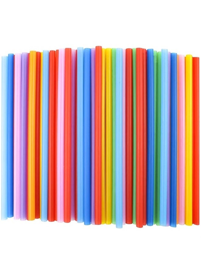 Tomnk 120 Pack Smoothie Straws, 10.3 Inches Plastic Straws Disposable, Drinking Straws Assorted Colors - Image 1