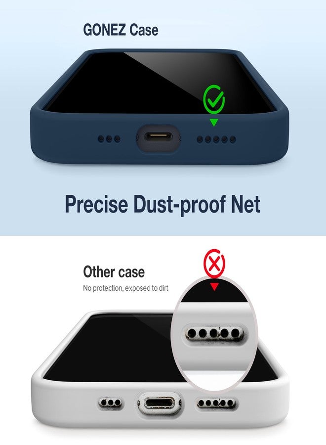 غونيز جراب GONEZ لهاتف iPhone 14، جراب مغناطيسي متوافق مع MagSafe مع واقي للشاشة وواقي للكاميرا، غطاء حماية من السيليكون مقاوم للخدوش والصدمات وبطانة من الألياف الدقيقة - Image 5