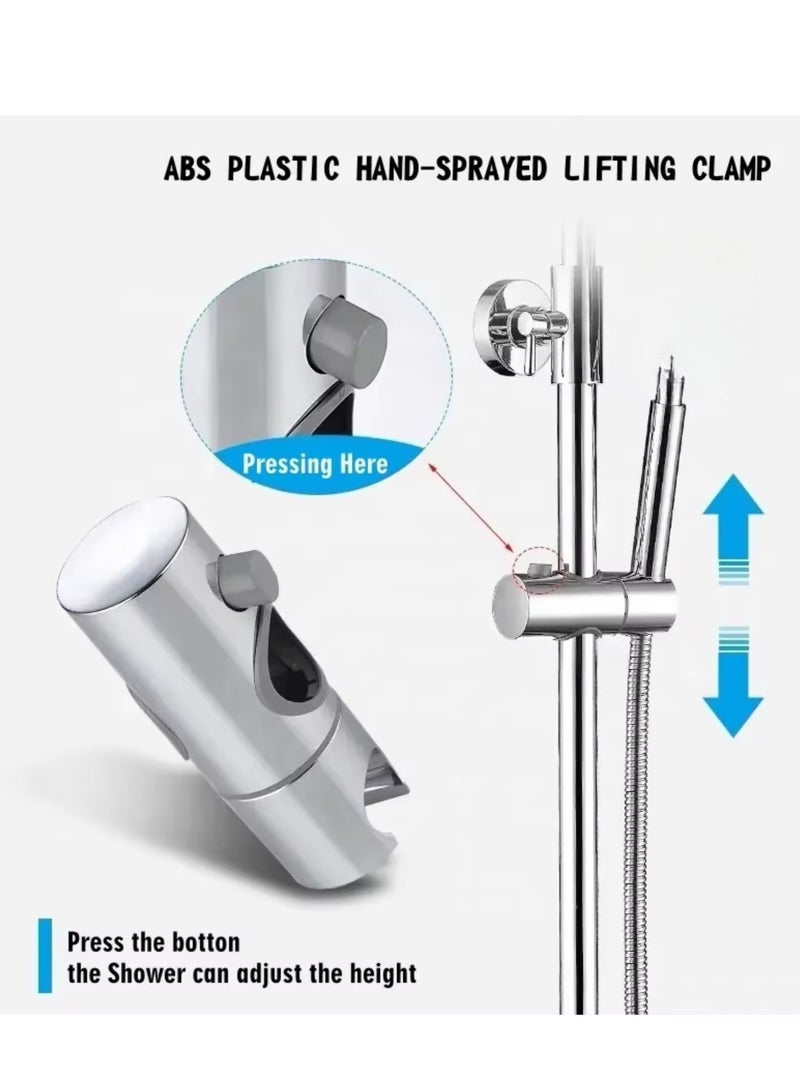 Shower Set, Bathroom Rainfall Showers, 1-Set Exposed Shower System Triple Function Bathroom Shower Head, High Pressure Shower System with Hose Adhesive Shower Head Holder 2-in-1 Adjustable Angle Handheld Shower, Handheld Shower Set - Image 3