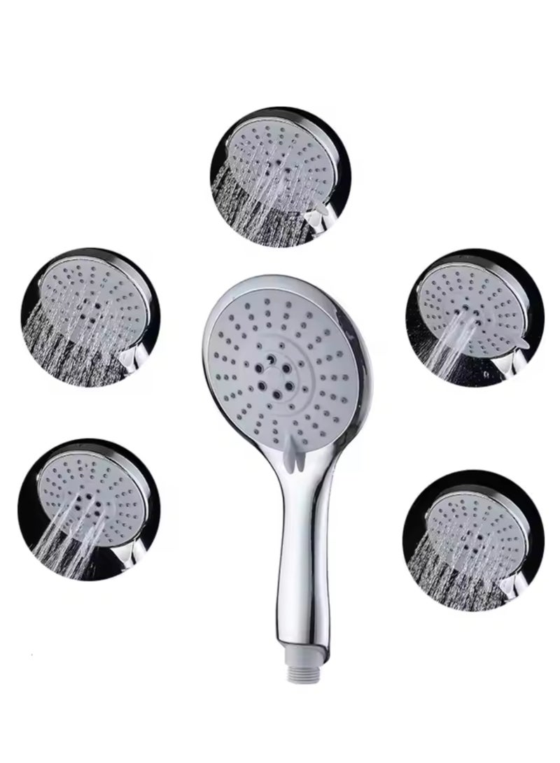 Shower Set, Bathroom Rainfall Showers, 1-Set Exposed Shower System Triple Function Bathroom Shower Head, High Pressure Shower System with Hose Adhesive Shower Head Holder 2-in-1 Adjustable Angle Handheld Shower, Handheld Shower Set - Image 2