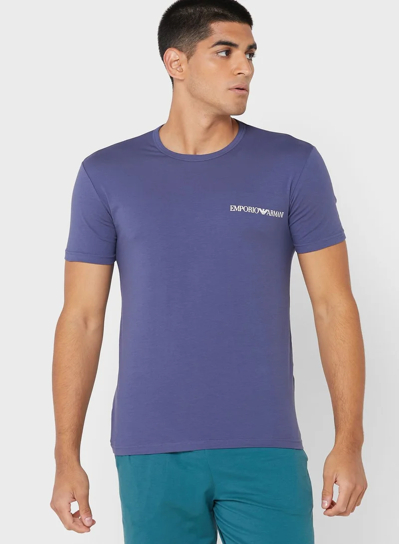 EMPORIO ARMANI 2 Pack Logo Crew Neck T-Shirt
