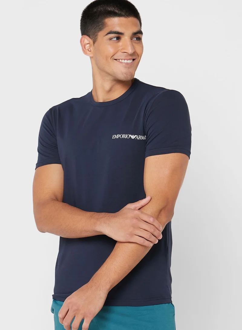 EMPORIO ARMANI 2 Pack Logo Crew Neck T-Shirt