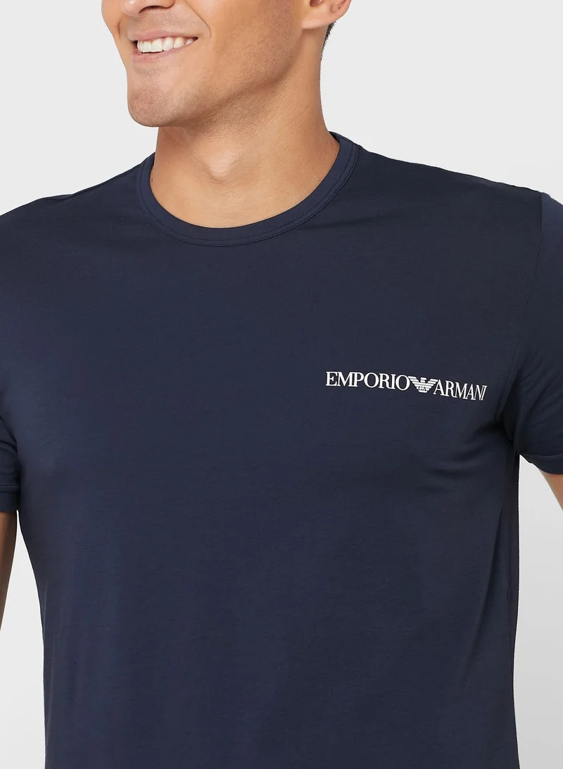 EMPORIO ARMANI 2 Pack Logo Crew Neck T-Shirt