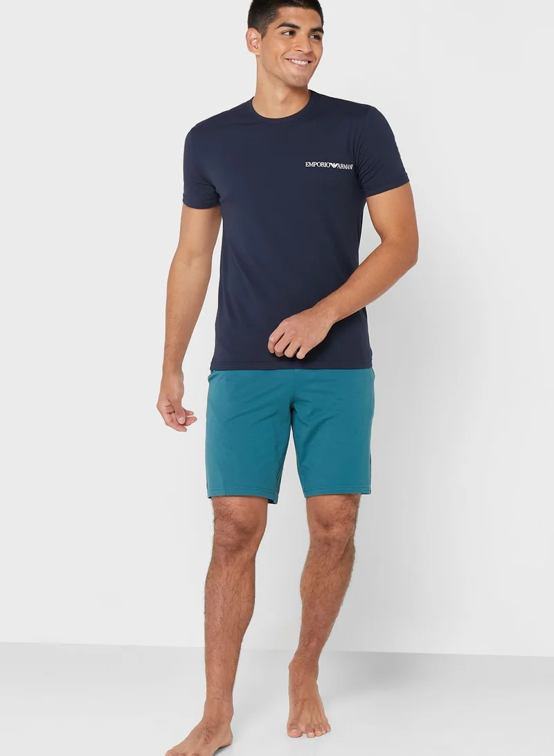 EMPORIO ARMANI 2 Pack Logo Crew Neck T-Shirt