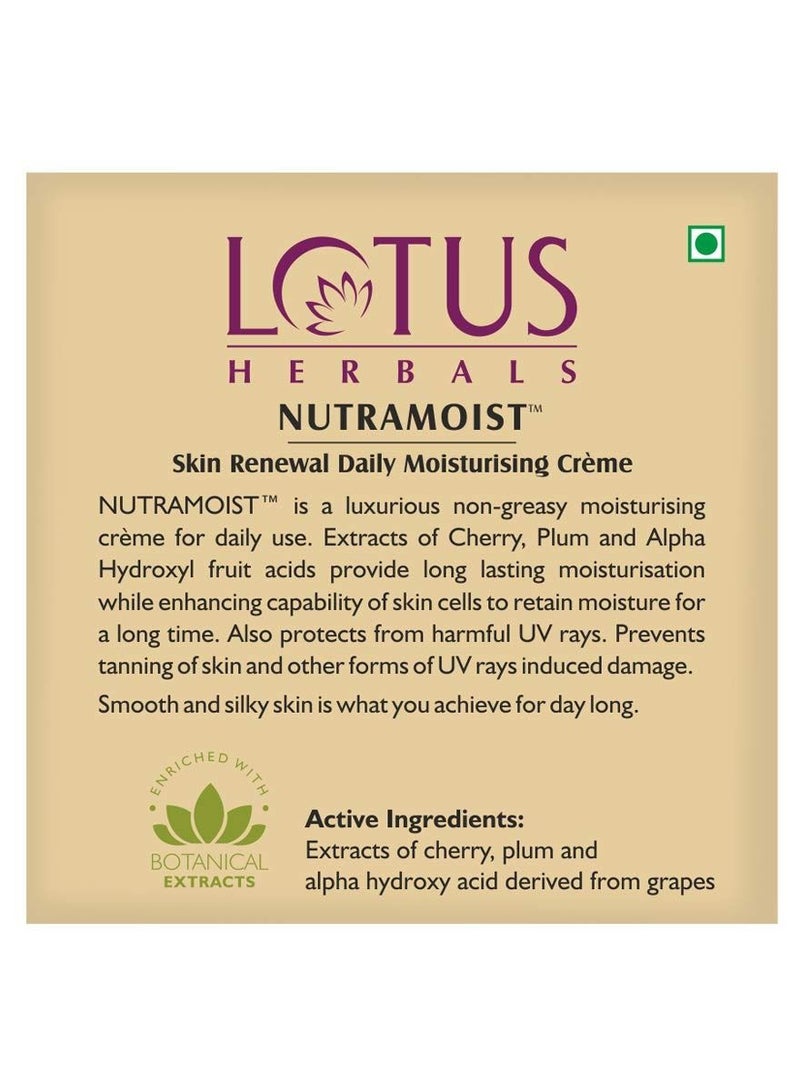 LOTUS HERBALS Lotus Herbals SPF 25 Nutramoist Skin Renewal Daily Moisturising Cream 50g  - Image 3