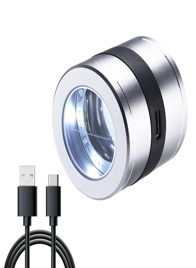 DANOPLUS 10X Jewelers Loupe Rechargeable, Magnifier with LED and UV Light, Jewelry Loop Magnifier with Light, 10X Magnification, 0.95‘’ Scale of View Eye Loupe for Gem, Coin, Stamp, Watch Repair, Jewelers - Image 1