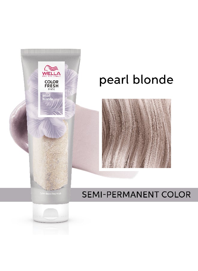 Wella Professionals Color Fresh Mask In Pearl Blonde - Zero-Damage Color Depositing Mask To Revive Platinum Blondes And Reduce Brassiness (150 Ml) - Image 2