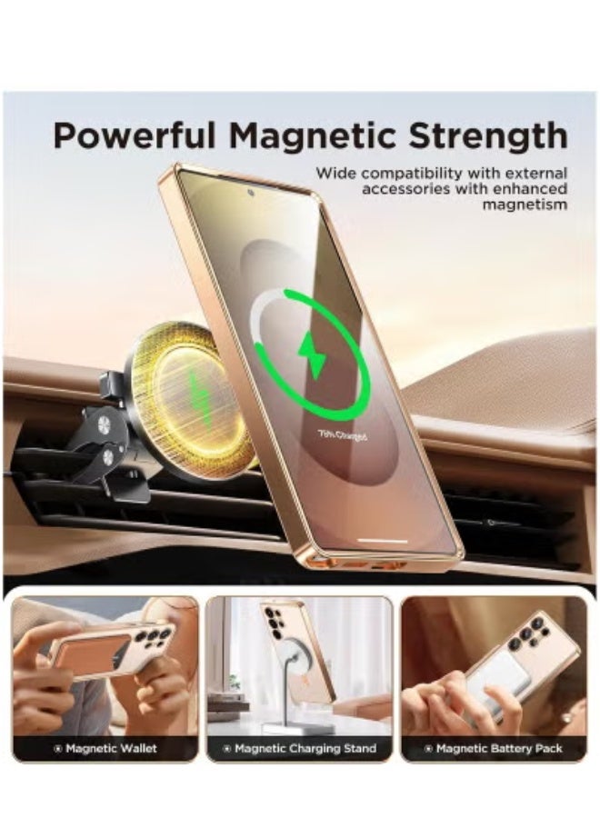 JAJEEK Samsung Galaxy S25 Ultra Case Cover – Magnetic Slim Back Cover with MagSafe Support | Shockproof Wireless Charging Compatible | Includes 9H Tempered Glass Screen Protector | Full Body Protection for 6.9-Inch Galaxy S25 Ultra - Image 4
