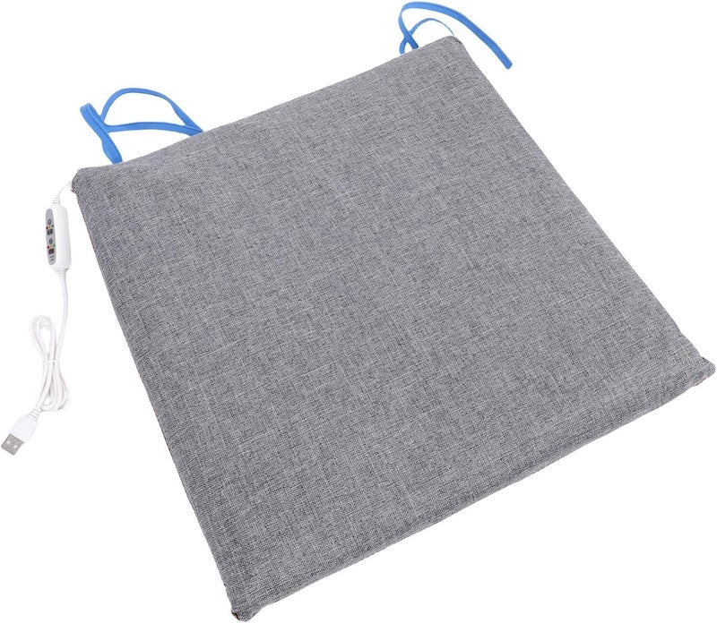 RiToEasysports USB Heated Seat Cushion, Soft Linen Fabric, 3 Heat Settings 104F 113F 122F, Portable Heated Seat Pad for Office Home Camping - Image 4