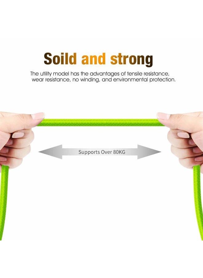 Cbus Wireless CBUS 6ft USB to USB C Cable Fast Charging Cord Type-C Compatible with iPhone 16/16e/15/Pro/Max/Plus, iPad 10, iPad Pro/Air/Mini A17 Pro, Mini 6 Heavy-Duty Braided (Green)  - Image 2
