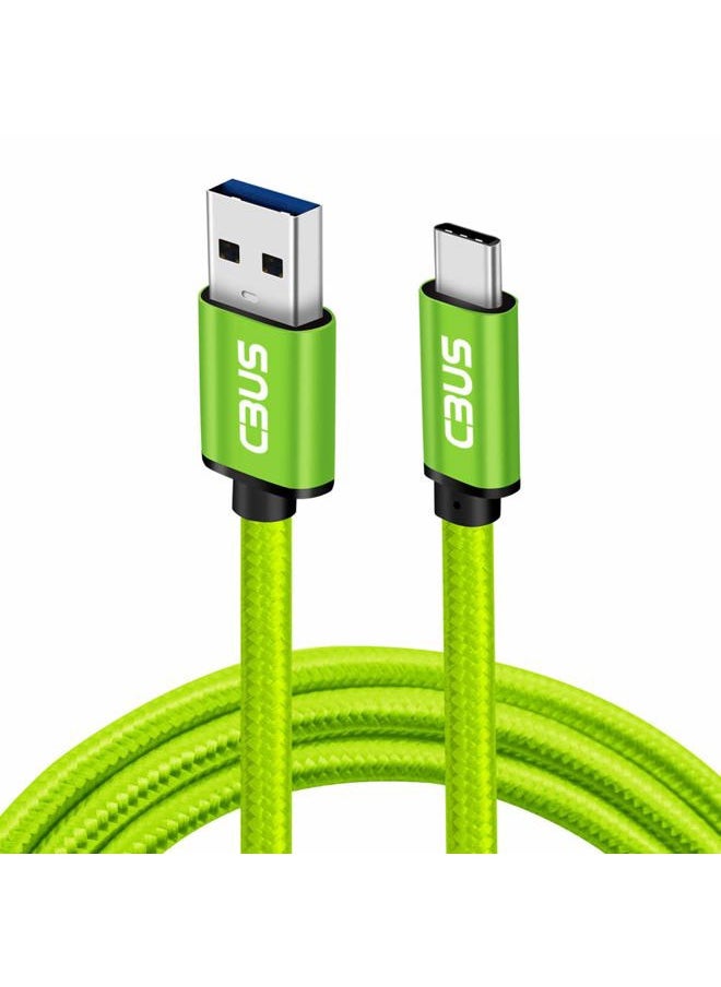 Cbus Wireless CBUS 6ft USB to USB C Cable Fast Charging Cord Type-C Compatible with iPhone 16/16e/15/Pro/Max/Plus, iPad 10, iPad Pro/Air/Mini A17 Pro, Mini 6 Heavy-Duty Braided (Green)  - Image 1