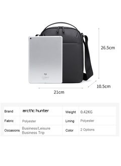 Unisex Side Sling Bag Water Resistant Anti-Theft Small Daypack Crossbody Bag for Travel Office Business K00579 Black - pzsku/ZEFFCD084985B9D4C845FZ/45/_/1700035843/602657f0-a4bd-48d1-9893-9399d7ee2117