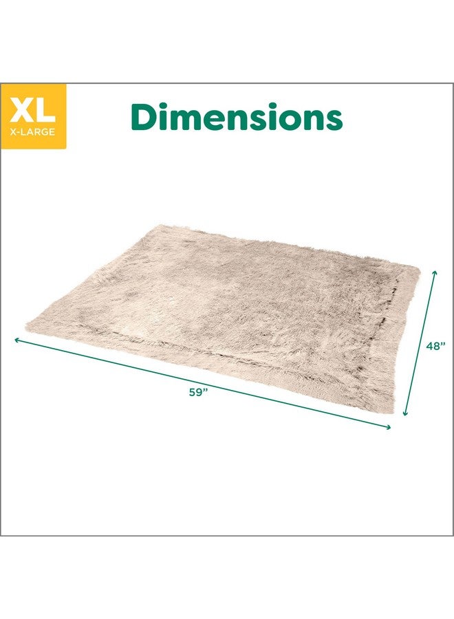 بطانية Furhaven المقاومة للماء للكلاب والقطط المنزلية، قابلة للغسل - بطانية طويلة من الفرو الصناعي والمخمل المريحة للكلاب - لون بني رمادي، مقاس كبير جدًا/كبير جدًا (قد يختلف اللون) - Image 3